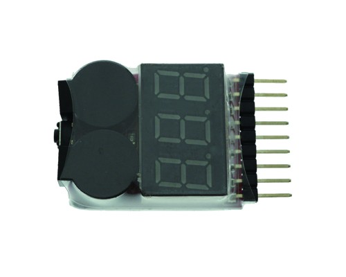 Тестер 1S-8S LiPo аккумуляторов с цифровым вольтметром и звуковым сигналом