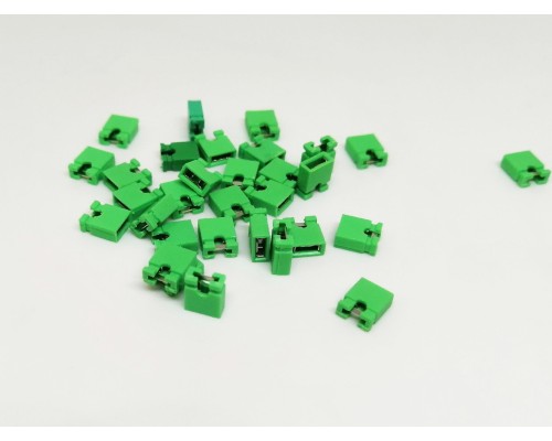 Джампер (перемычка) зеленые цвет 2.54 мм 2 контакта 