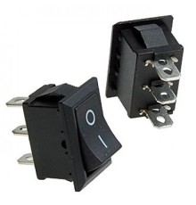 Переключатель клавишный KCD1 3 ножки, черный  (10A 125VAC\ 6A 250VAC)
