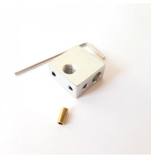 Блок нагрева 3Д принтера MK8 с гильзой для термистра в комплекте