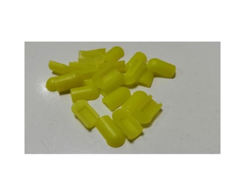  Заглушка для гибкого неона 8*16 мм, силикон, желтый цвет 