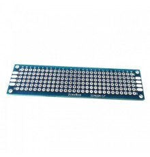 PCB Макетная плата для пайки двухсторонняя 2x8см ( Цвет Синий) 