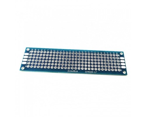 PCB Макетная плата для пайки двухсторонняя 2x8см ( Цвет Синий) 