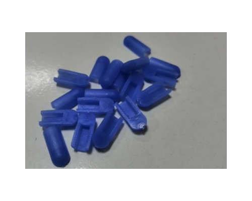  Заглушка для гибкого неона  6*12 мм, силикон, синий цвет 