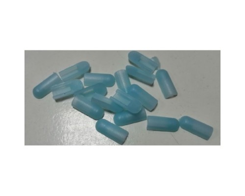  Заглушка для гибкого неона 6*12 мм, силикон, голубой цвет 