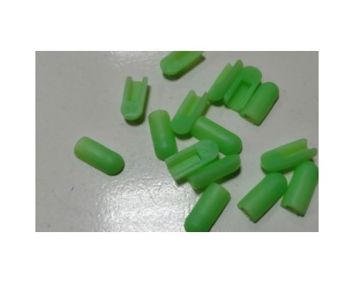  Заглушка для гибкого неона  6*12 мм, силикон, зеленый цвет 