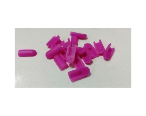  Заглушка для гибкого неона  6*12 мм, силикон, розовый цвет 