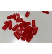  Заглушка для гибкого неона  6*12 мм, силикон, красный цвет 