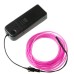 Набор 3 м eL wire 2.3 mm + Питание EL Wire 2 батарейки Розовый