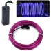 Набор 3 м eL wire 2.3 mm + Питание EL Wire 2 батарейки Фиолетовый
