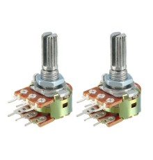 Переменный резистор Потенциометр 10 кОм B10K  6 контактный 