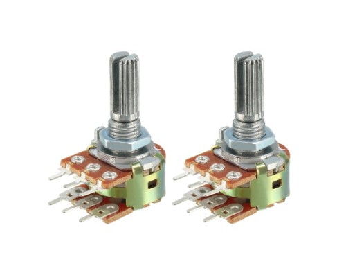 Переменный резистор Потенциометр 5 кОм B5K  6 контактный 