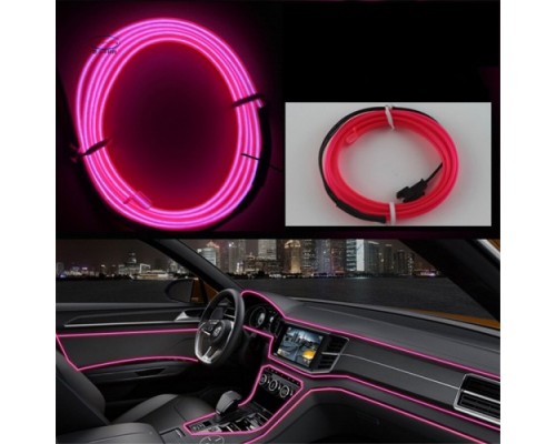 eL wire 2.3 mm Розовый для автомобиля